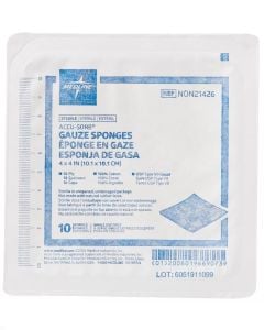 Case of 1280 Medline Woven Sterile Gauze Sponges NON21426