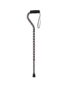 Drive Foam Grip Offset Handle Walking Cane, Pink Floral