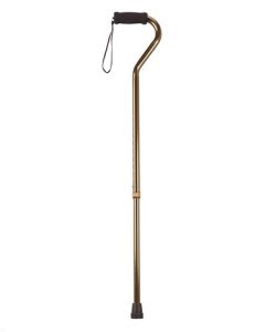 Drive Medical rtl10307 Foam Grip Offset Handle Walking Cane, Bronze