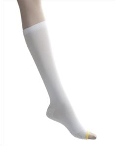 Pair of Medline EMS Knee Length Anti Embolism Stockings White Medium MDS160648