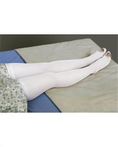 Pair of Medline EMS Thigh Length Anti Embolism Stockings White Large MDS160864