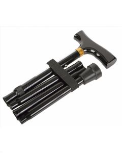 Pair of Medline Folding T Handle Canes Black MDS86430WH