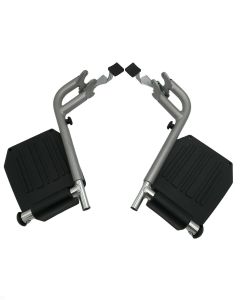 Pair of Swing Away Foot s FlyWeight Silver Transport Chair 