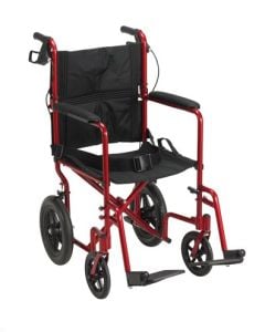 Lightweight Expedition Red Transport Wheelchair