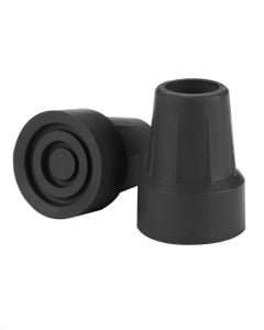 Drive Crutch Tips, 7/8", Black, 1 Pair