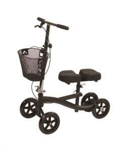 Black Steel Knee Scooter - Roscoe Medical