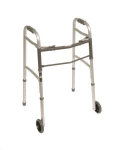 Grey Aluminum Two Button Walkers - Roscoe Medical