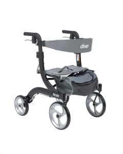 Hemi Nitro Walker Rollator, 10" Casters by Drive Medical, RTL10266BK-H