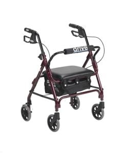 Junior Rollator Padded Seat Red Drive Medical 