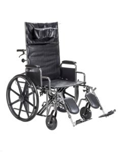 HD Silver Sport Reclining Wheelchair, 22" by Drive Medical, SSP22RBDDAV