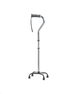 Folding Quad Cane, Small Base, Charcoal