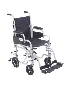 Poly Fly Light Weight Transport Chair Wheelchair Swing away Foot