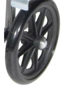 Lightweight Steel Transport Wheelchair, Fixed Full Arms, 19" Seat - Hub cap STDS4S3603 