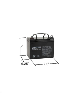 35Ah 12V Mobility Scooter Battery, Universal, L1 Terminal UB12350 (Default)