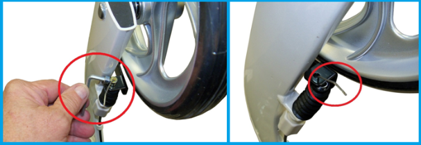 Loosening the cable fastener with a 4mm Allen wrench
