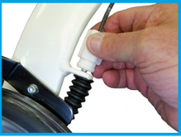 Using the cable adjuster to fine-tune the brake