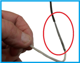 Cord taped to the brake cable to act as a pull line