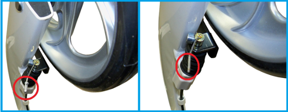 Crimp fitting at the end of the Nitro brake cable