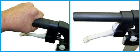 Twisting the hand grip off the Nitro handle bar