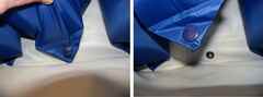 Unsnapping the air bladder from the base on the side opposite the tube connection